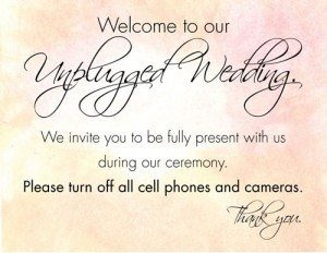 unplugged wedding